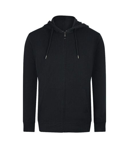 Mens Leopard Back Print Full Zip Hoodie Black Cavalli Class
