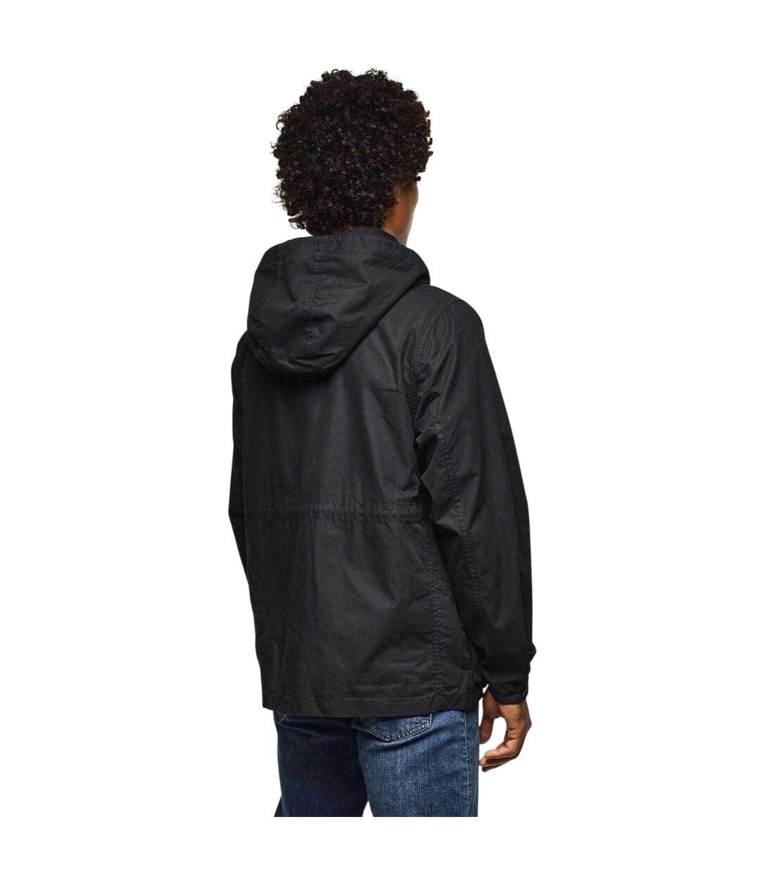 Mens Harporcrate Hooded Jacket Black Weekend Offender-3