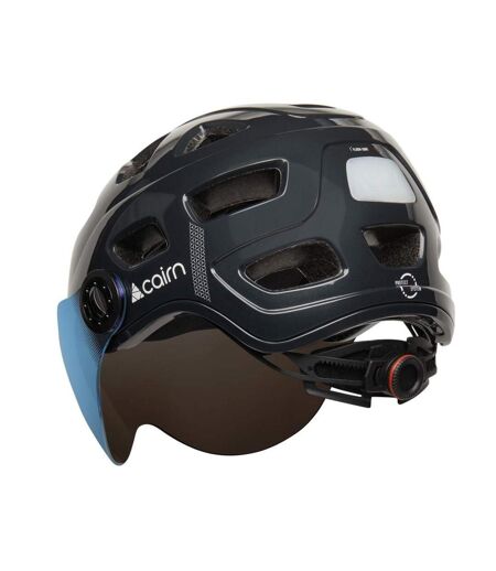 Casque de vélo gris brillant adulte cairn quartz visor led - l