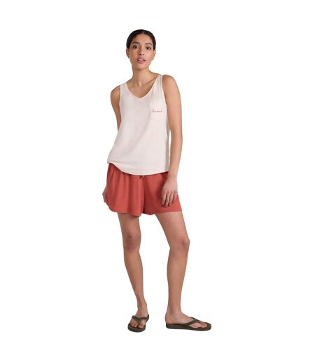 Womens/ladies tank top off white Animal