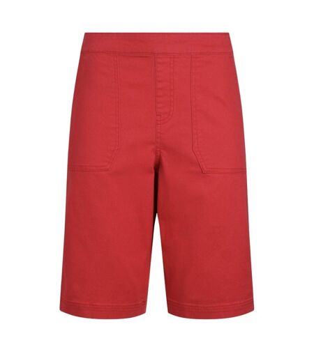 Womens/ladies kinnie flat fronted shorts crimson Weird Fish