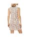 Robe blanche/orange/noire femme vans leila-2