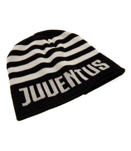 Juventus FC Striped Beanie (Black/White)