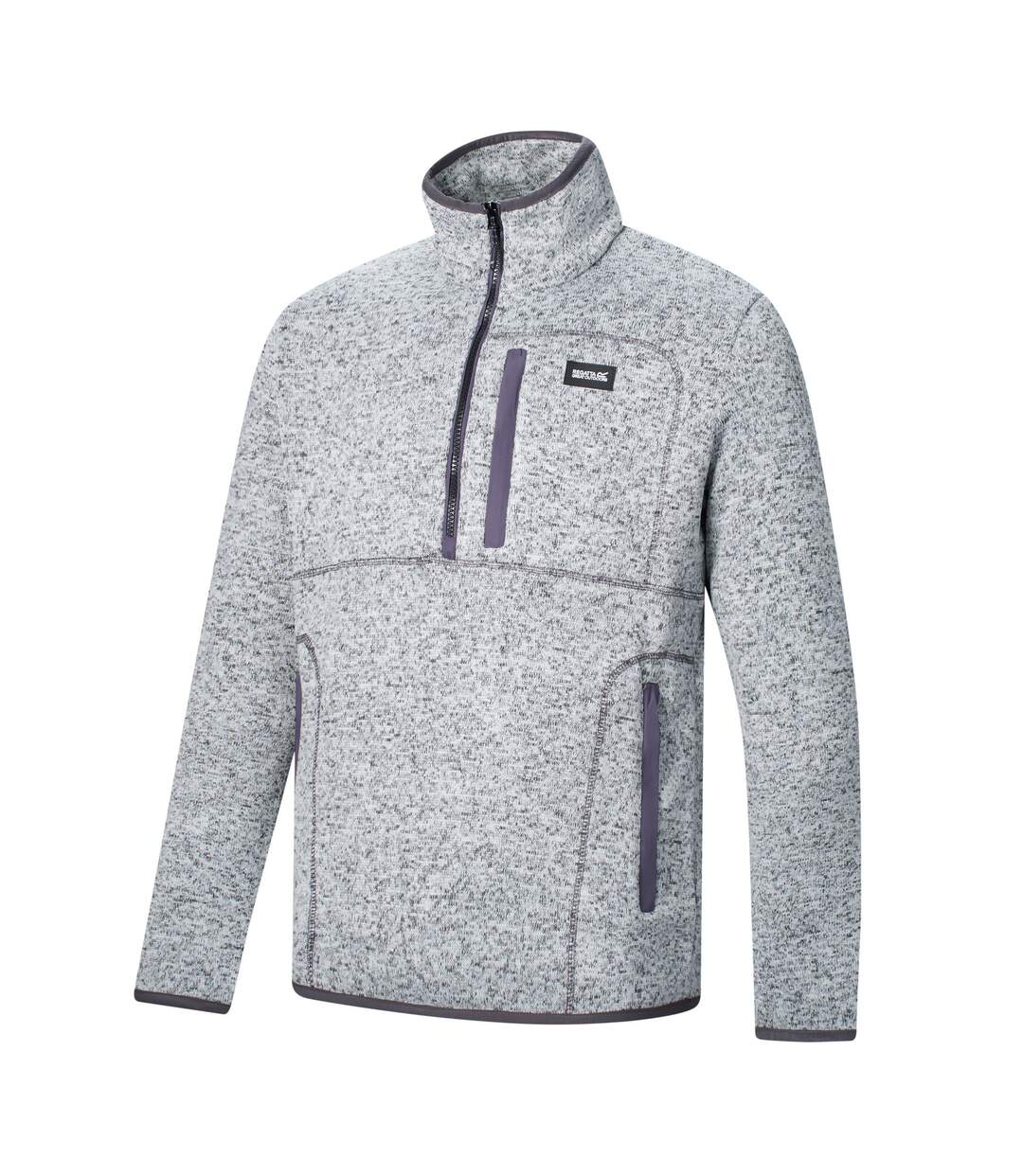 Haut Polaire À Col Montant Zippé Et Poche Sur Poitrine Barlee Homme Gris Pâle Regatta-4