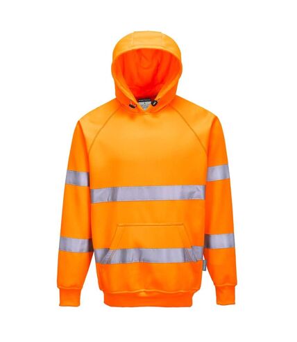 Mens hi-vis safety hoodie orange Portwest