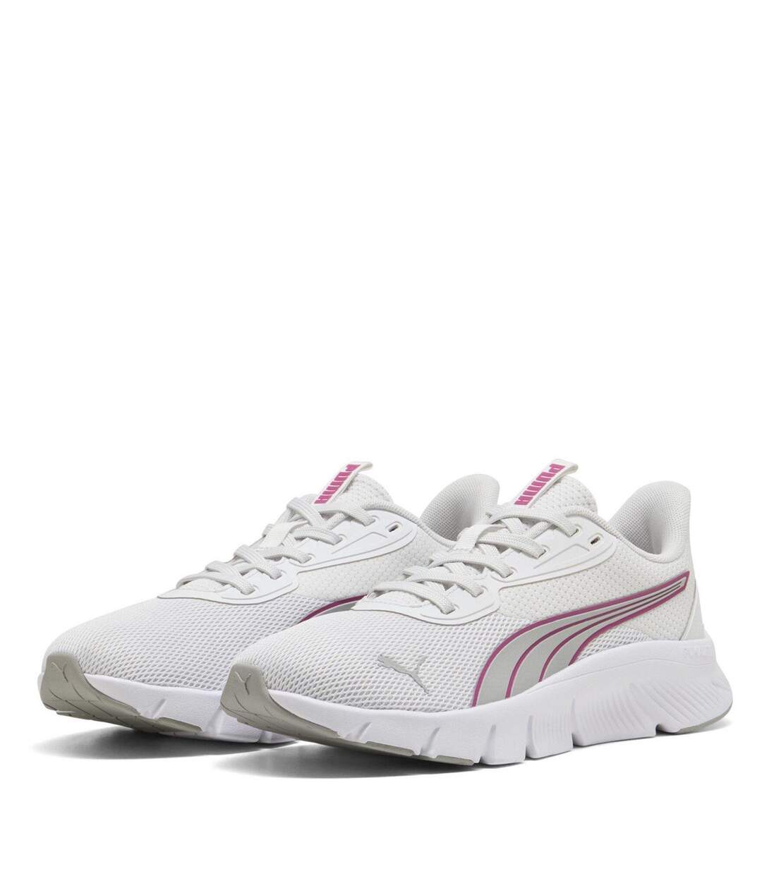 Womens/ladies Cushioned Trainers Grey Pink Puma-1