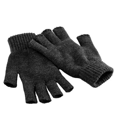 Beechfield Unisex Adult Fingerless Gloves (Charcoal) (L, XL)