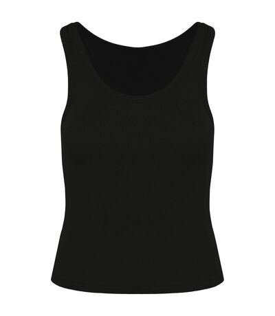 Womens/ladies ribbed tank top black Native Spirit