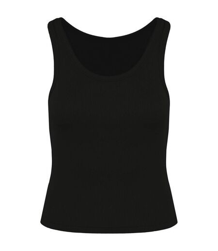 Womens/ladies ribbed tank top black Native Spirit