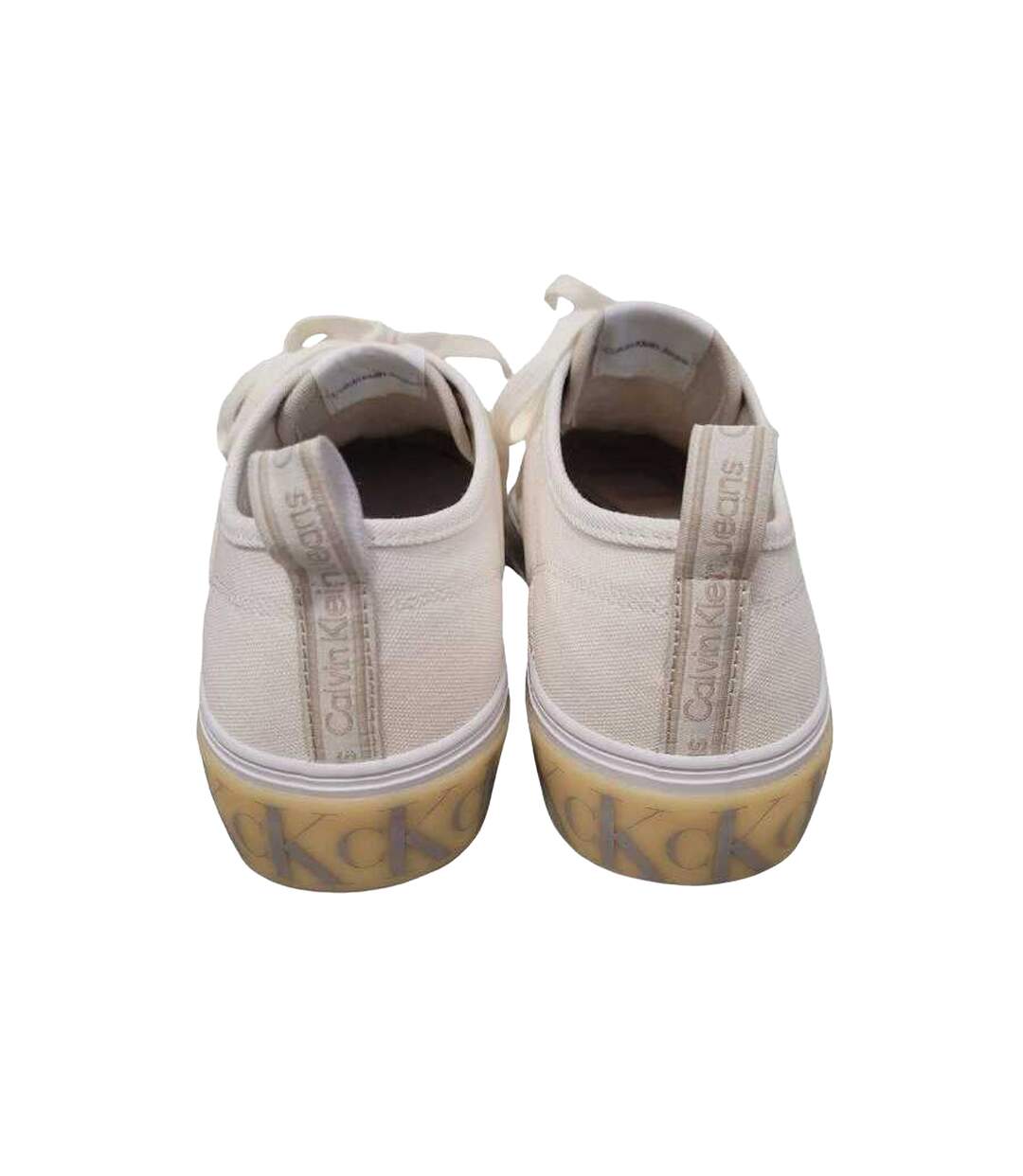 Baskets Motif/style Logo Femme Écru Calvin Klein-2