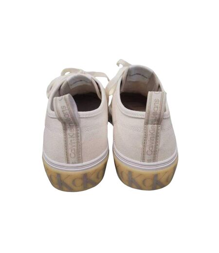 Baskets Motif/style Logo Femme Écru Calvin Klein