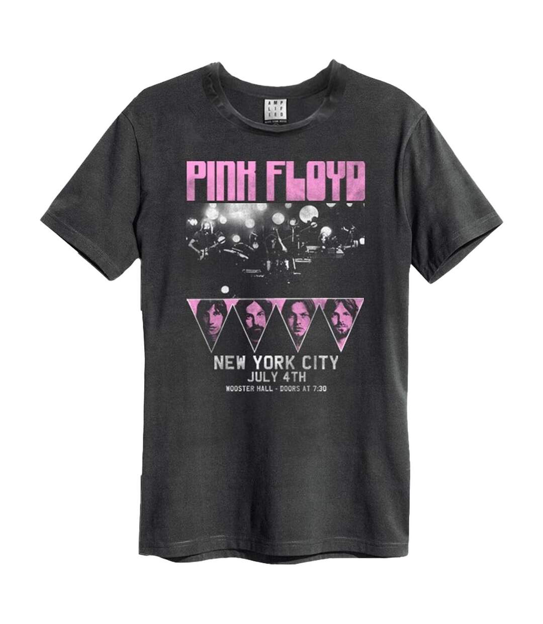 T-shirt New York City Adulte Anthracite Rose Amplified-1
