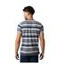 Mens denver striped t-shirt blue Maine