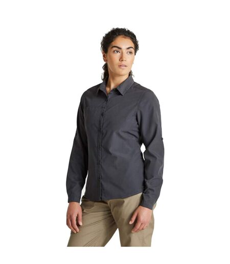 Craghoppers Womens/Ladies Expert Kiwi Long-Sleeved Shirt (Carbon Grey) - UTCG1759