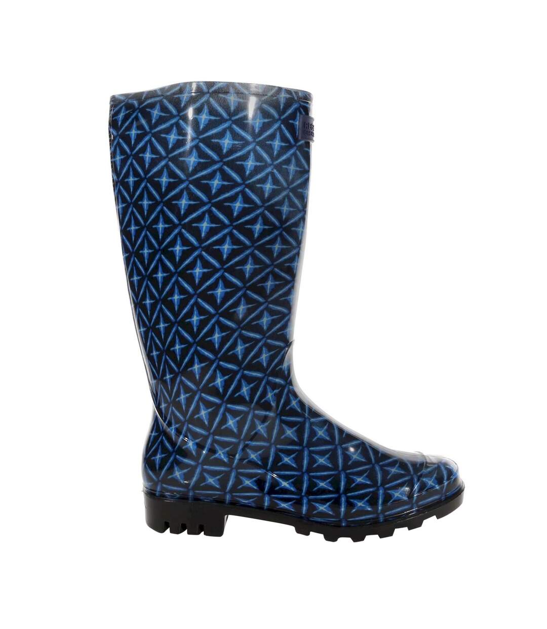 Womens/ladies wenlock tile wellington boots navy Regatta-3