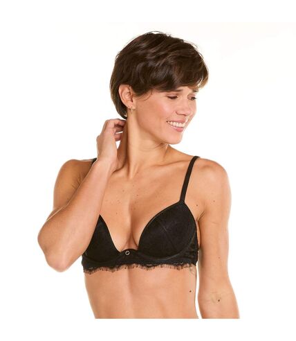 Soutien-gorge ampliforme coque moulée noir Sabbat