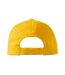 Childrens/kids 6 Panel Baseball Cap Yellow Malfini-2
