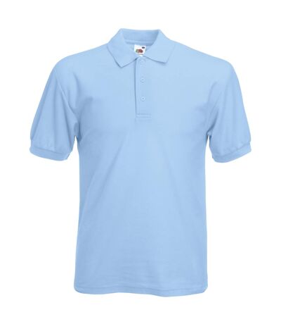 Fruit Of The Loom Mens 65/35 Pique Short Sleeve Polo Shirt (Sky Blue) - UTBC388