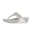 Womens/ladies Glitz Toe Post Sandals Silver FitFlop-2