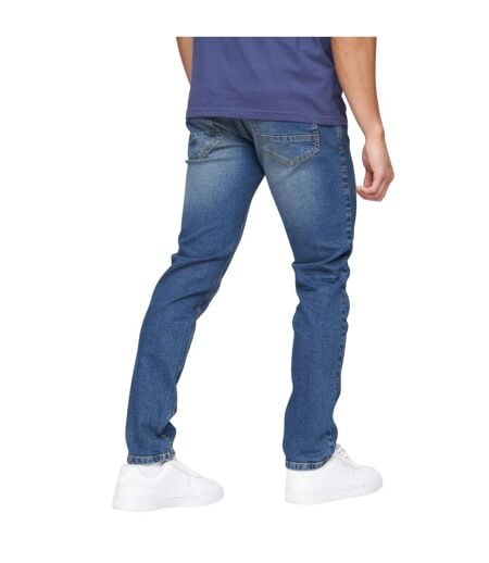 Jean Buraca Homme Délavé À La Pierre Ponce Crosshatch