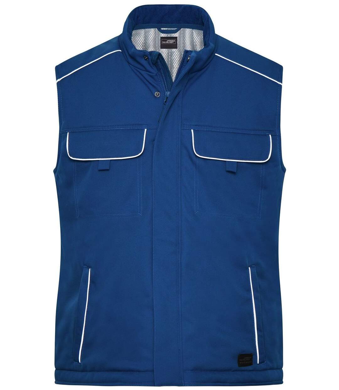 Gilet de travail rembourré softshell - JN885 - bleu roi foncé