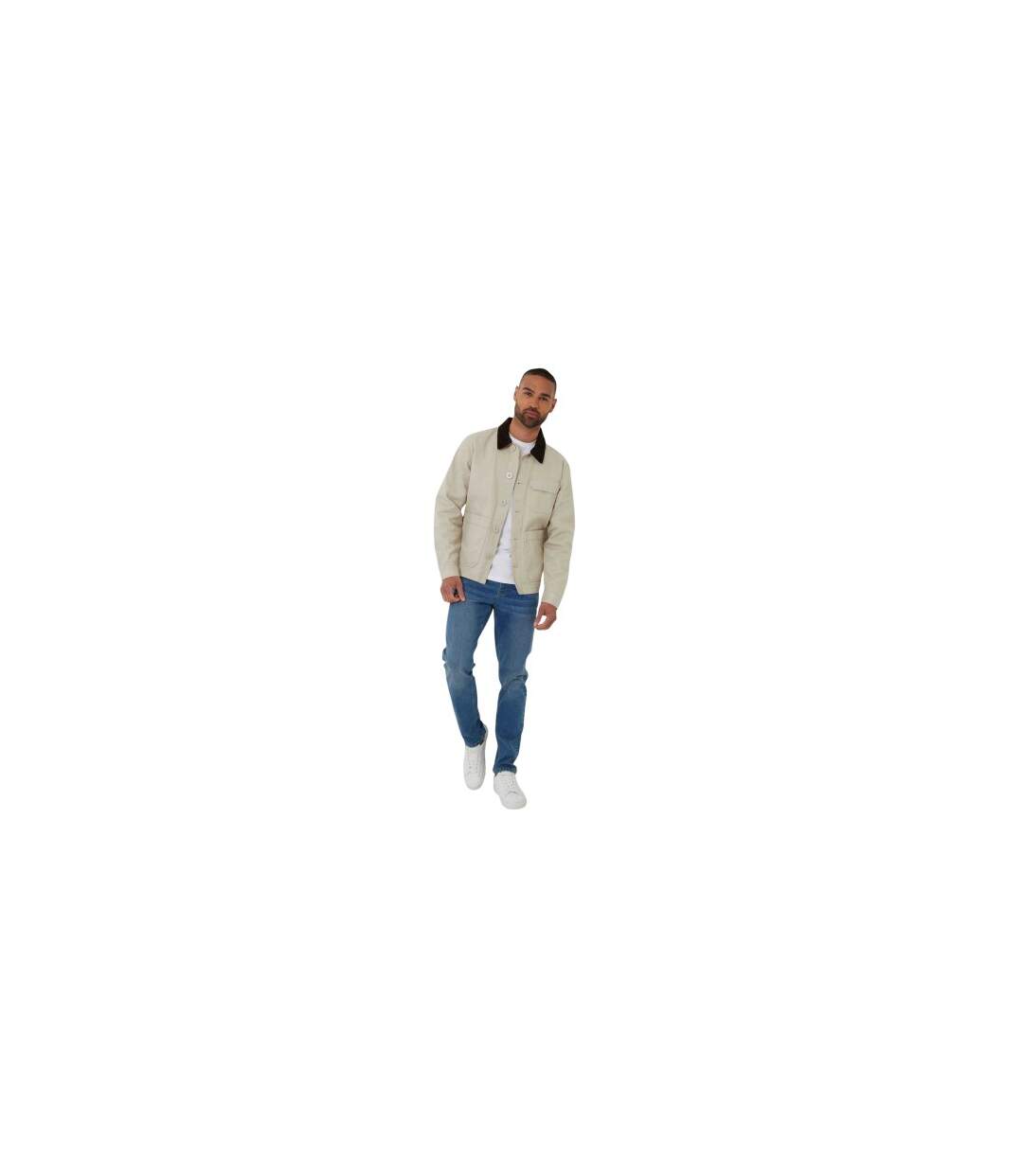 Veste Utilitaire Homme Beige Gris Threadbare-1