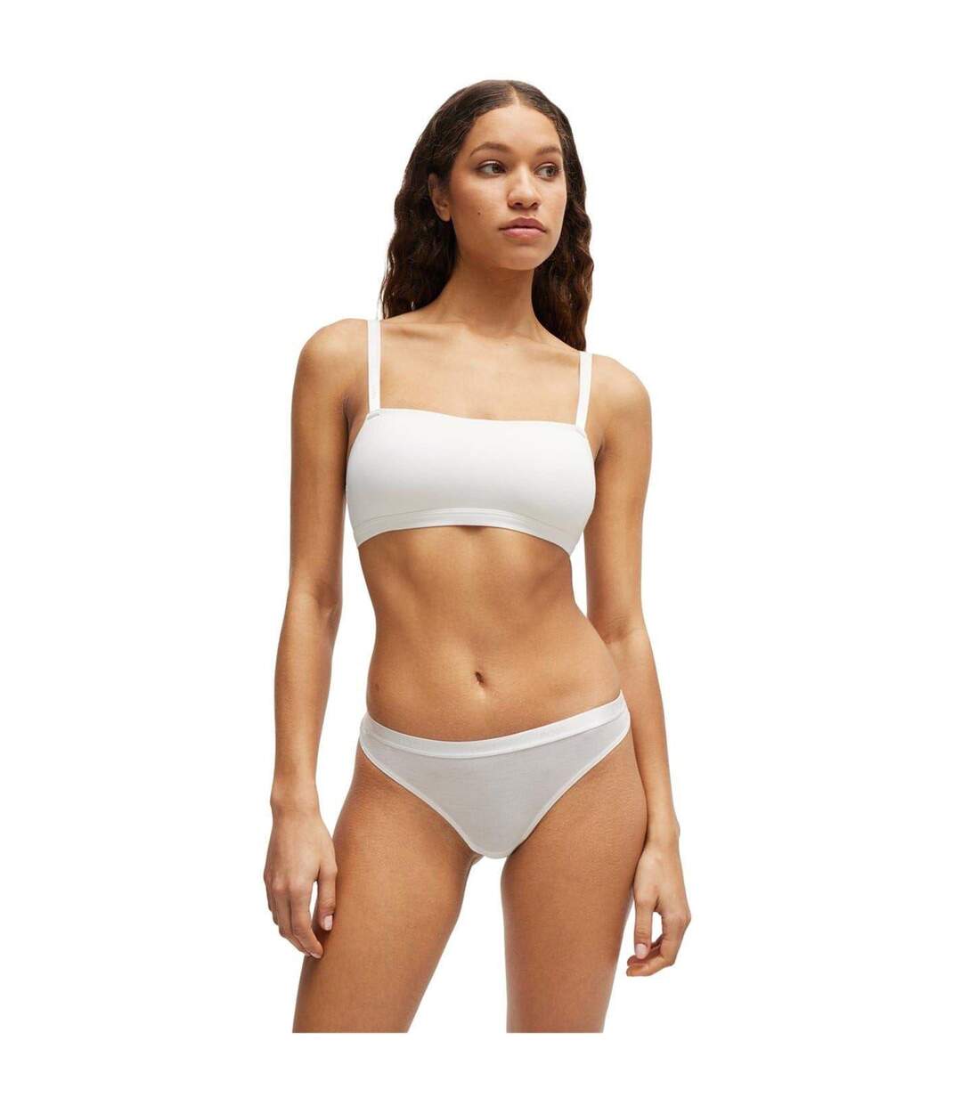 Womens/ladies Cotton Thong White Boss-4