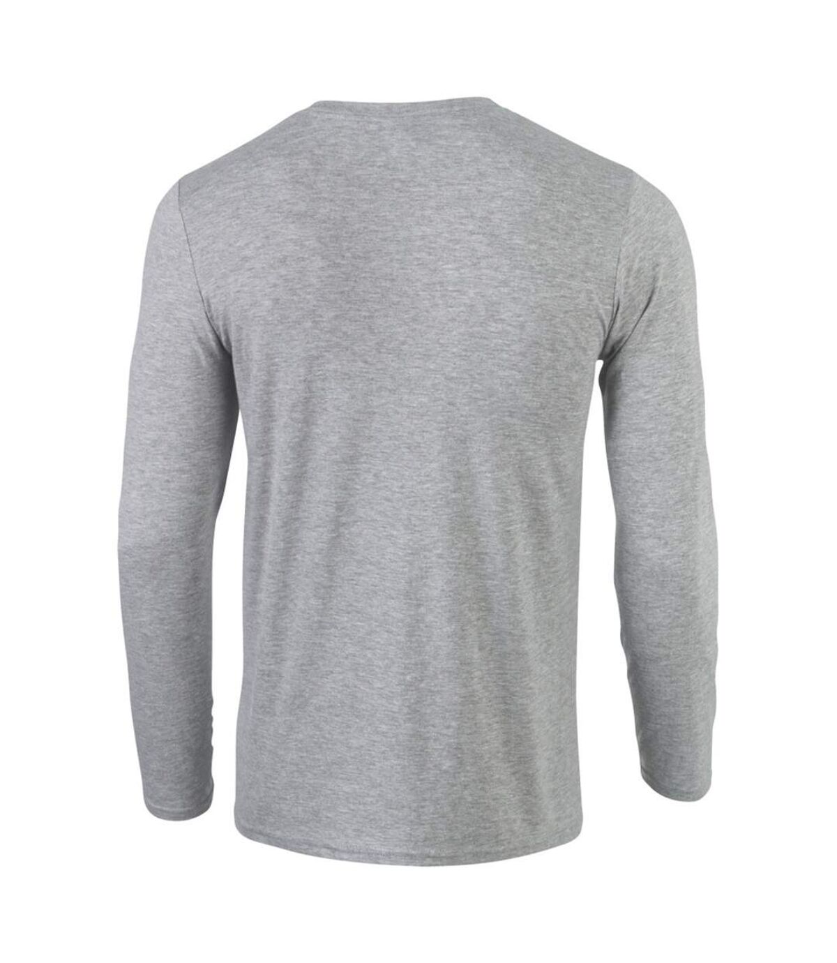Gildan Mens Soft Style Long Sleeve T-Shirt (Sport Grey (RS))