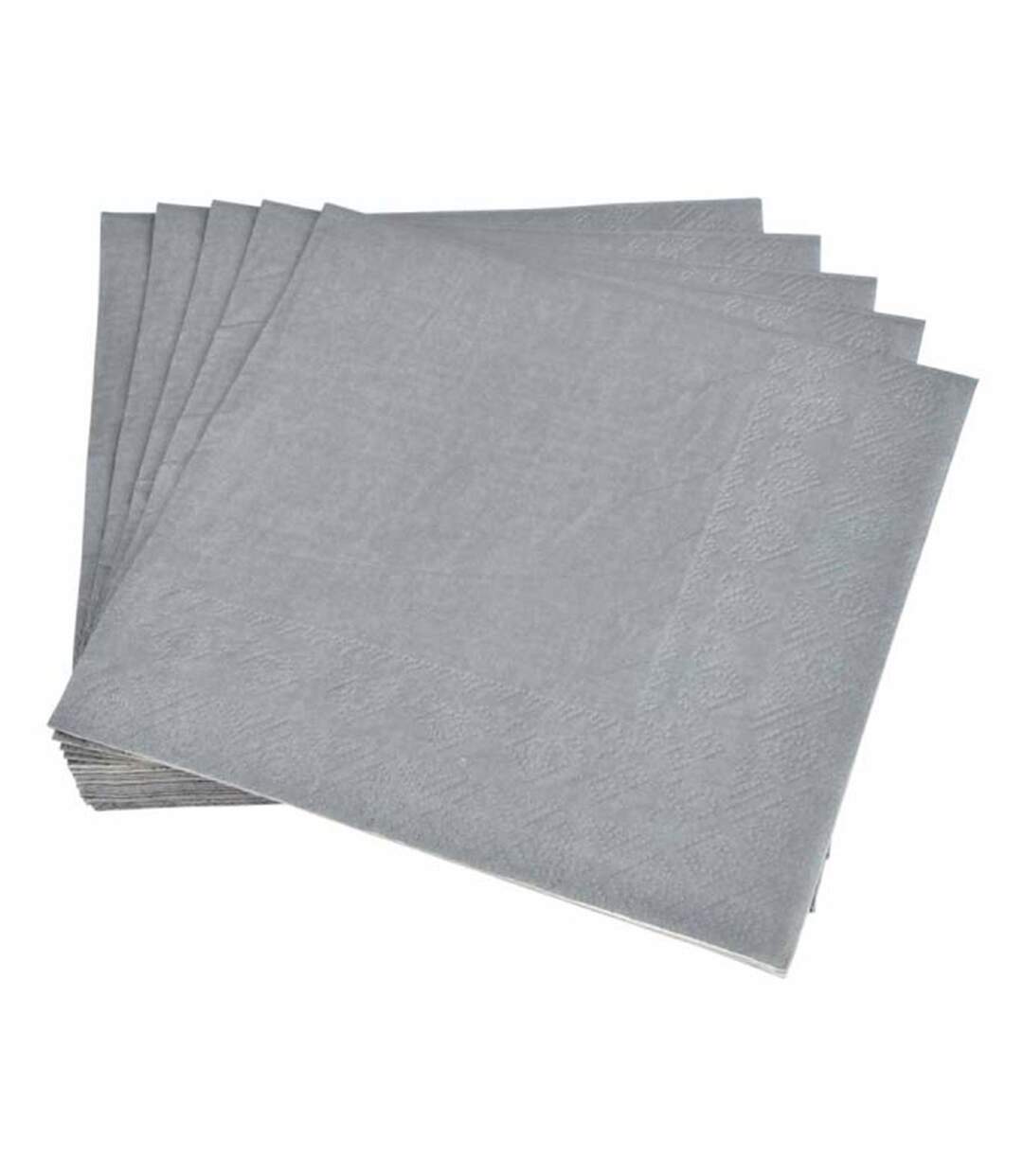 Lot de 20 Serviettes en Papier Vitamine 33x33cm Gris-1