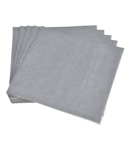 Lot de 20 Serviettes en Papier Vitamine 33x33cm Gris