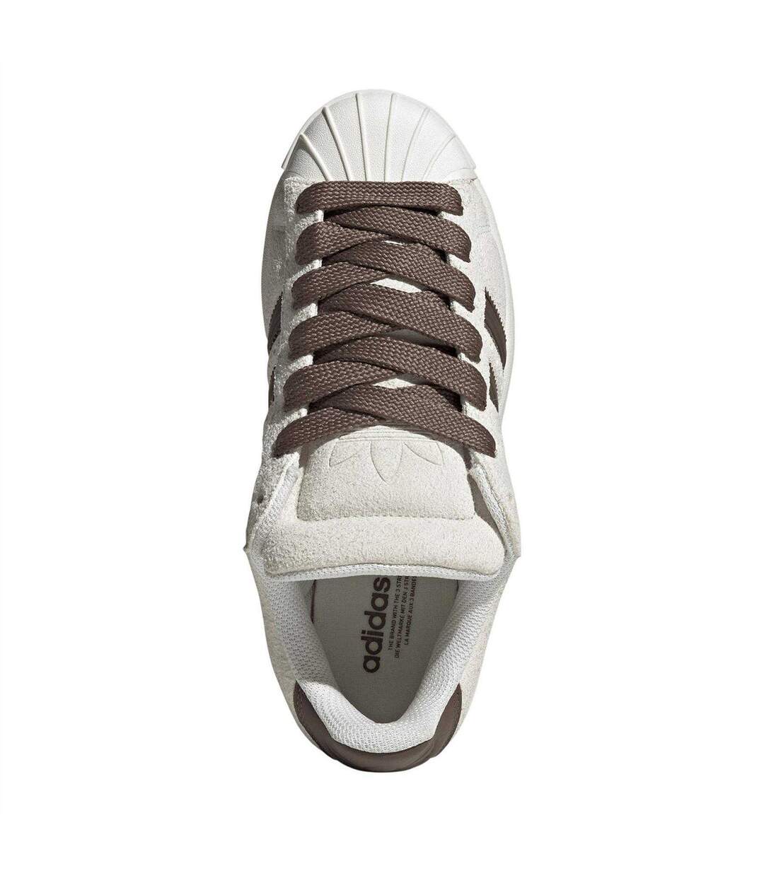 Womens/ladies Superstar Suede Trainers White Adidas-4