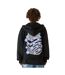 Mens Flower Wave Full Zip Hoodie Black Lost Youth-1