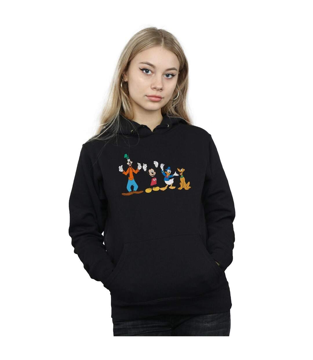 Disney Sweat à capuche Femme/Femme Mickey Mouse Friends (Noir) - UTBI11113-2