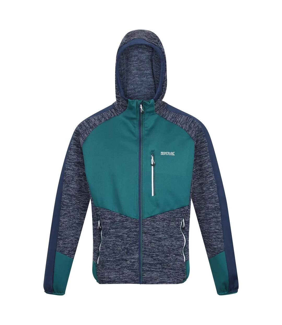 Mens Cadford Iv Marl Fleece Jacket Admiral Blue Pacific Green Regatta-1