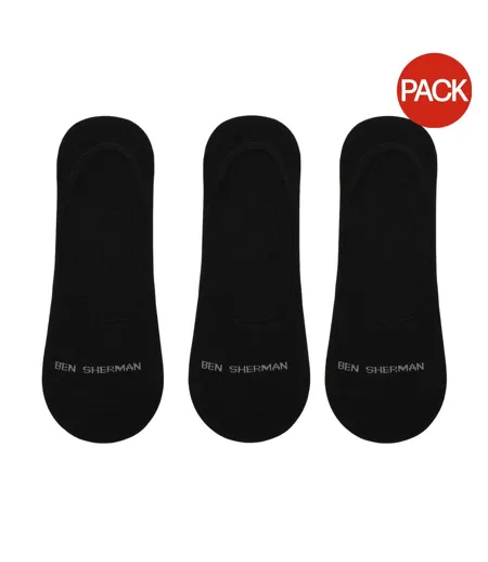 Lot De 3  Socquettes Motif/style Logo Makalu Homme Noir Ben Sherman