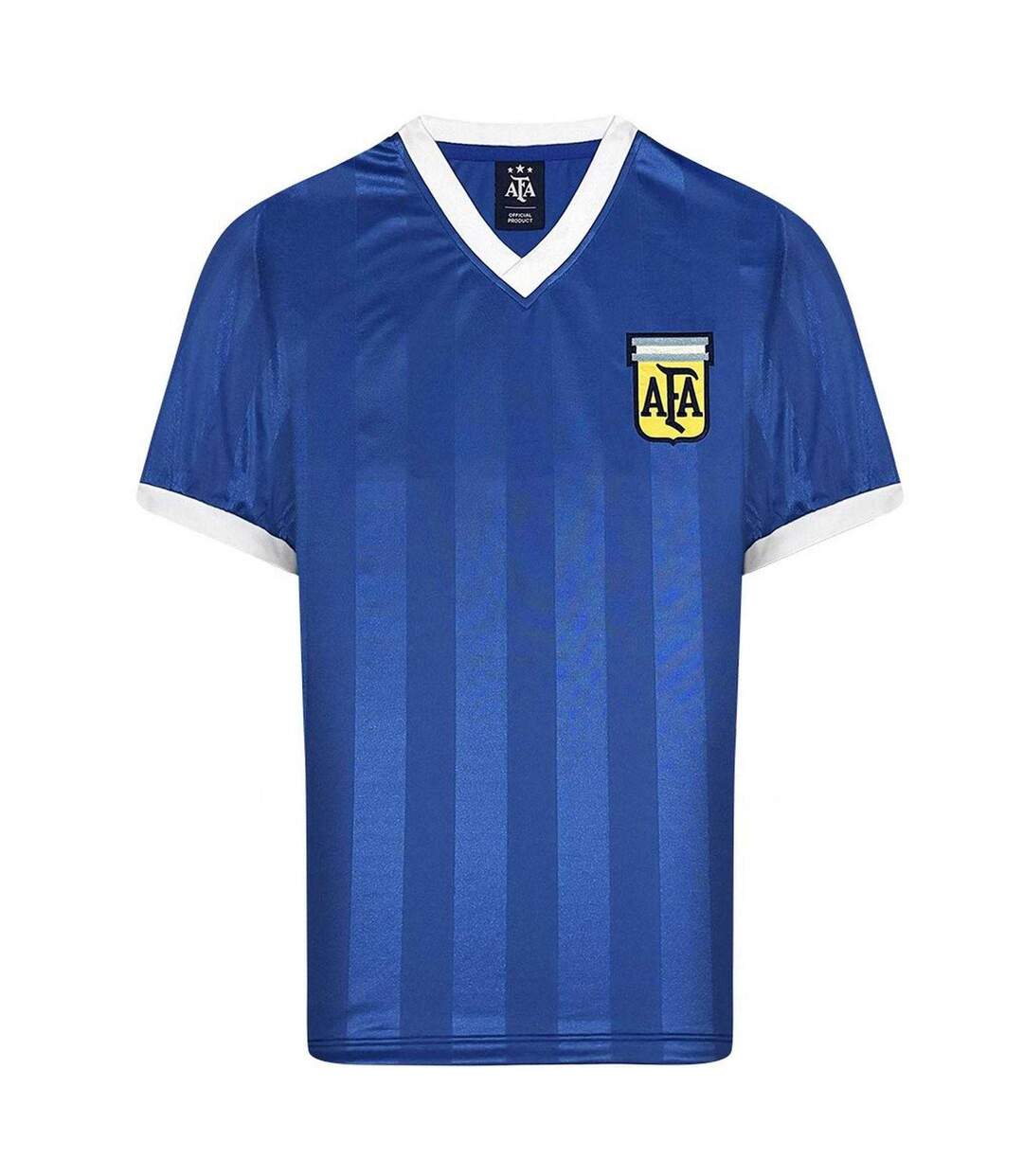 Mens 1986 Argentina Away Shirt Blue White Score Draw-1