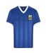 Mens 1986 Argentina Away Shirt Blue White Score Draw-1
