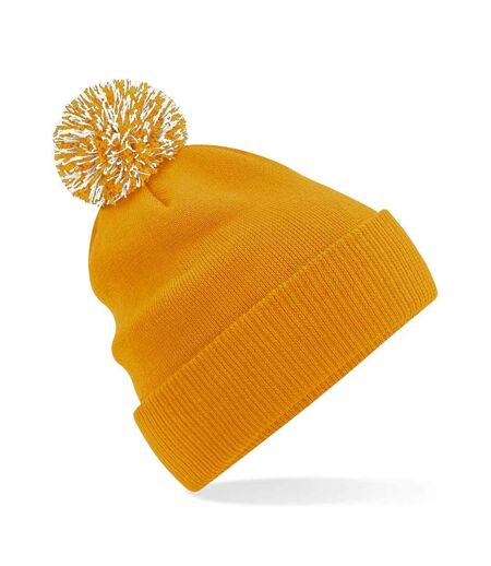 Bonnet snowstar adulte moutarde / blanc cassé Beechfield