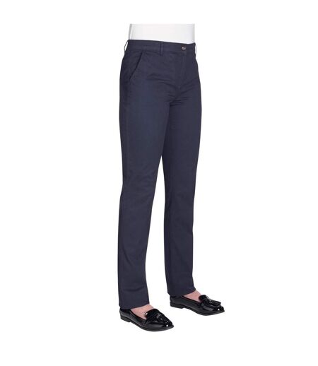 Brook Taverner Womens/Ladies Houston Slim Leg Chino Pants (Navy) - UTPC3391