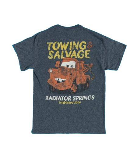 T-shirt Motif Martin Motif/style Imprimé Au Dos Towing And Salvage Adulte Charbon Cars