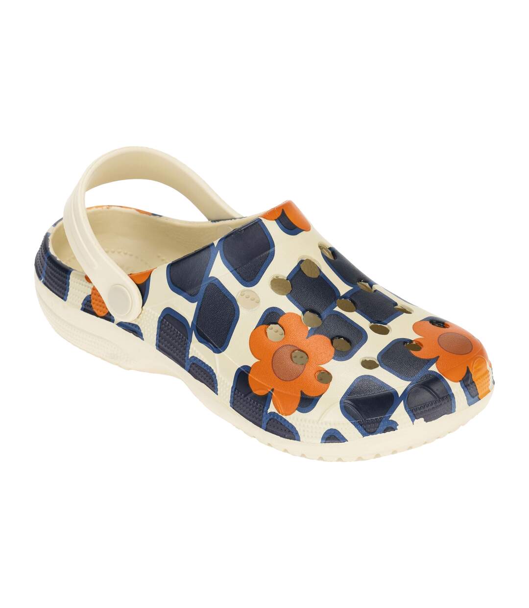Womens/ladies Orla Kiely Giant Flower Clogs Orange Regatta-1