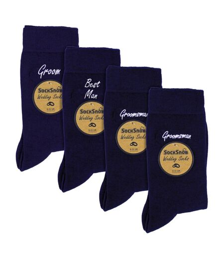 Sock Snob - Lot De 4 Paires Cadeau Mari Chaussette Homme Rigolote