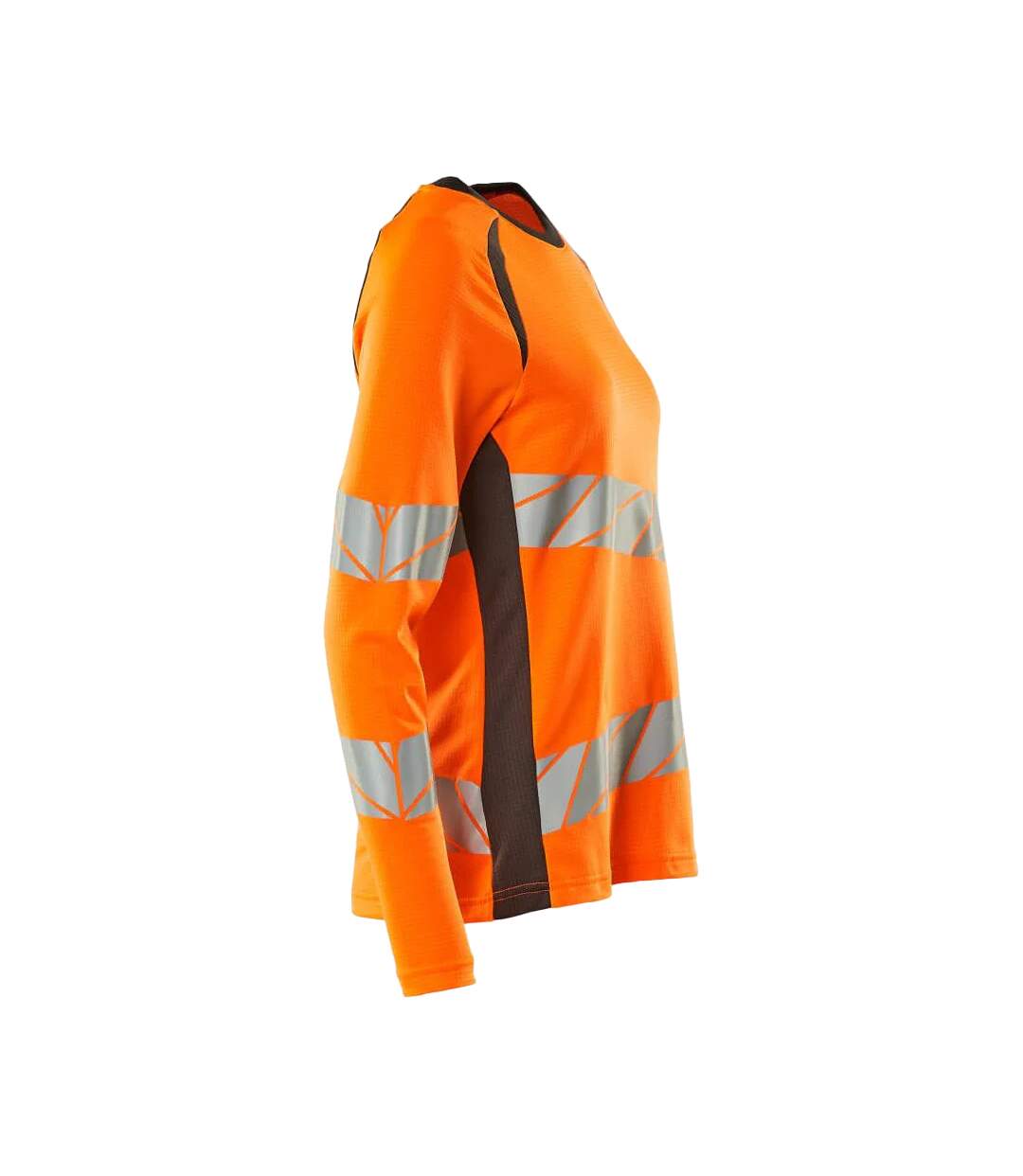 T-shirt Manches Longues Accelerate Safe Femme Orange Fluo Anthracite Foncé Mascot-3