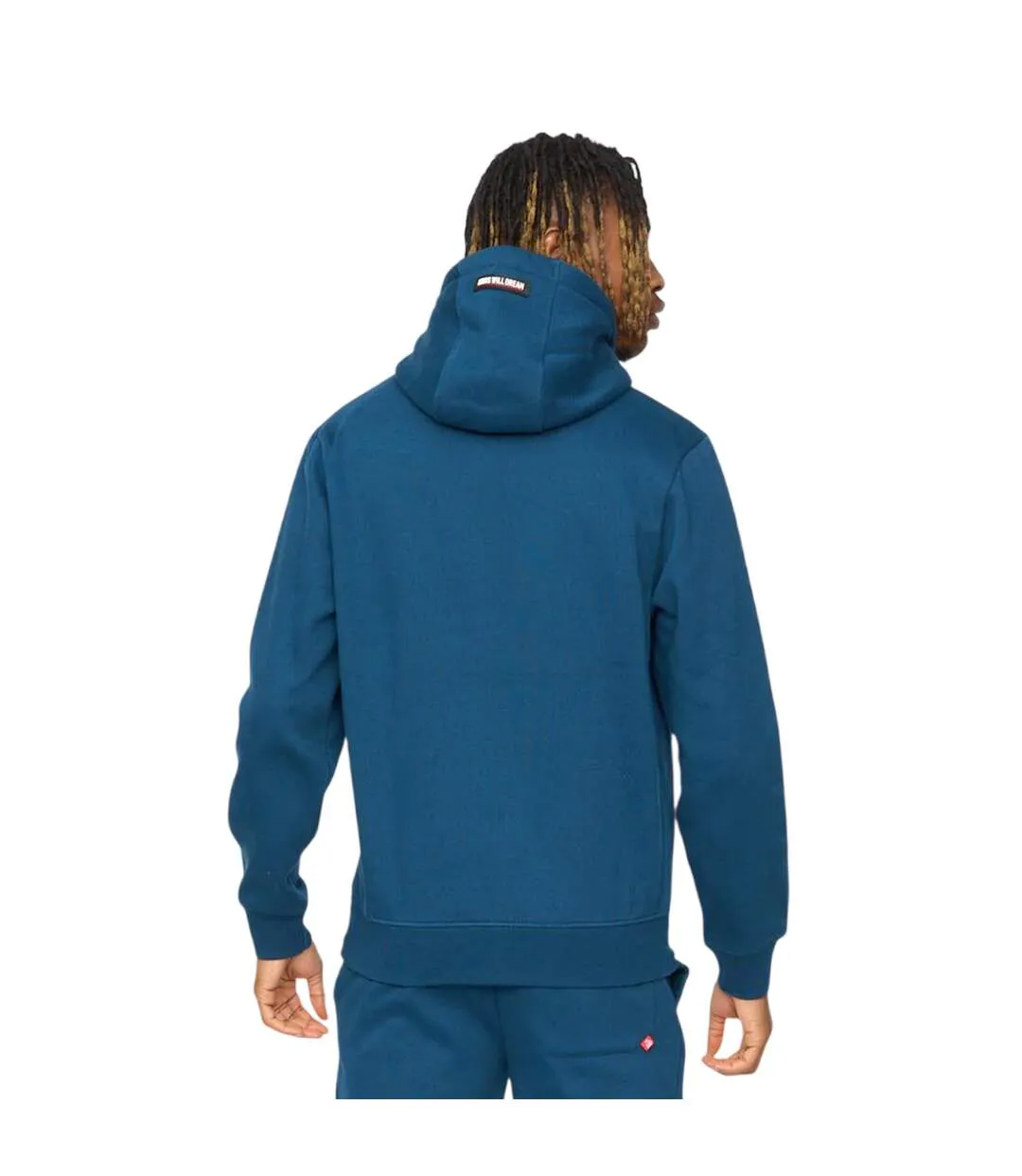 Mens Tonally Brushed Fleece Oversized Hoodie Teal Kings Will Dream-3