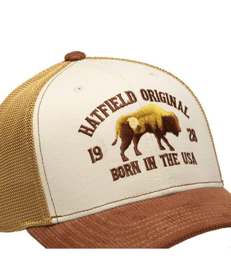 Casquette trucker avec filet souple en coton avec broderie Bison Hatfield