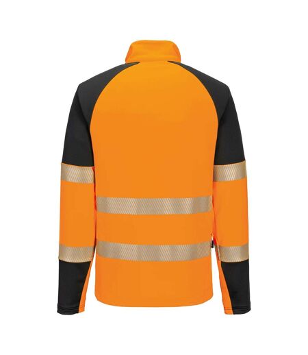Mens Hi-vis Safety Sweatshirt Orange Black Portwest