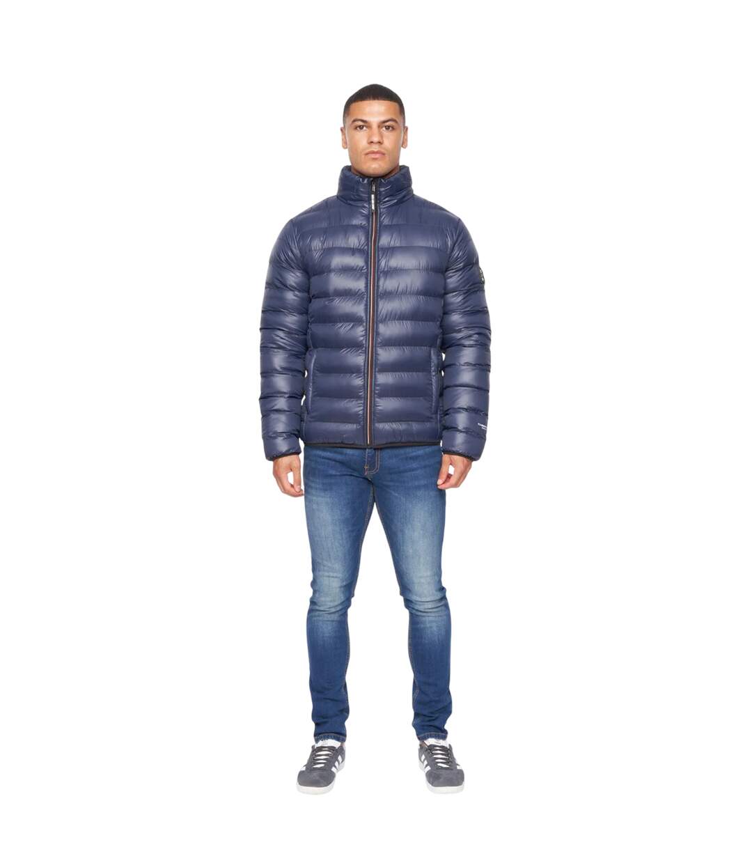 Mens shemmy 2 layer quilted jacket navy Duck and Cover