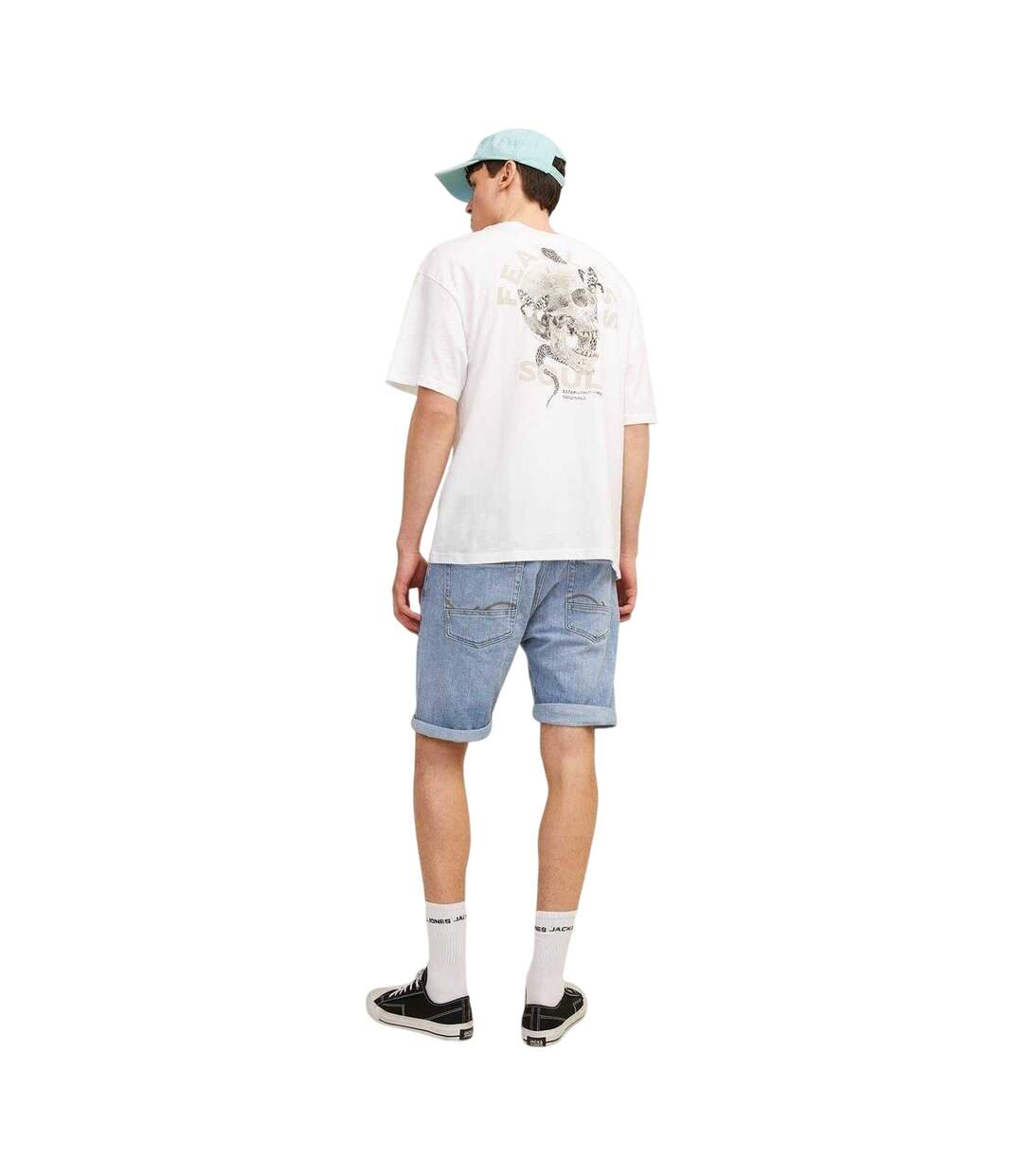 Mens Chris Original Denim Jean Shorts Blue Denim Jack And Jones-3