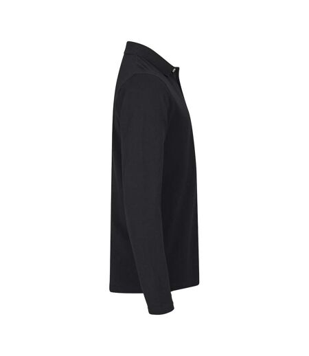 Polo Manches Longues Premium Homme Noir Clique