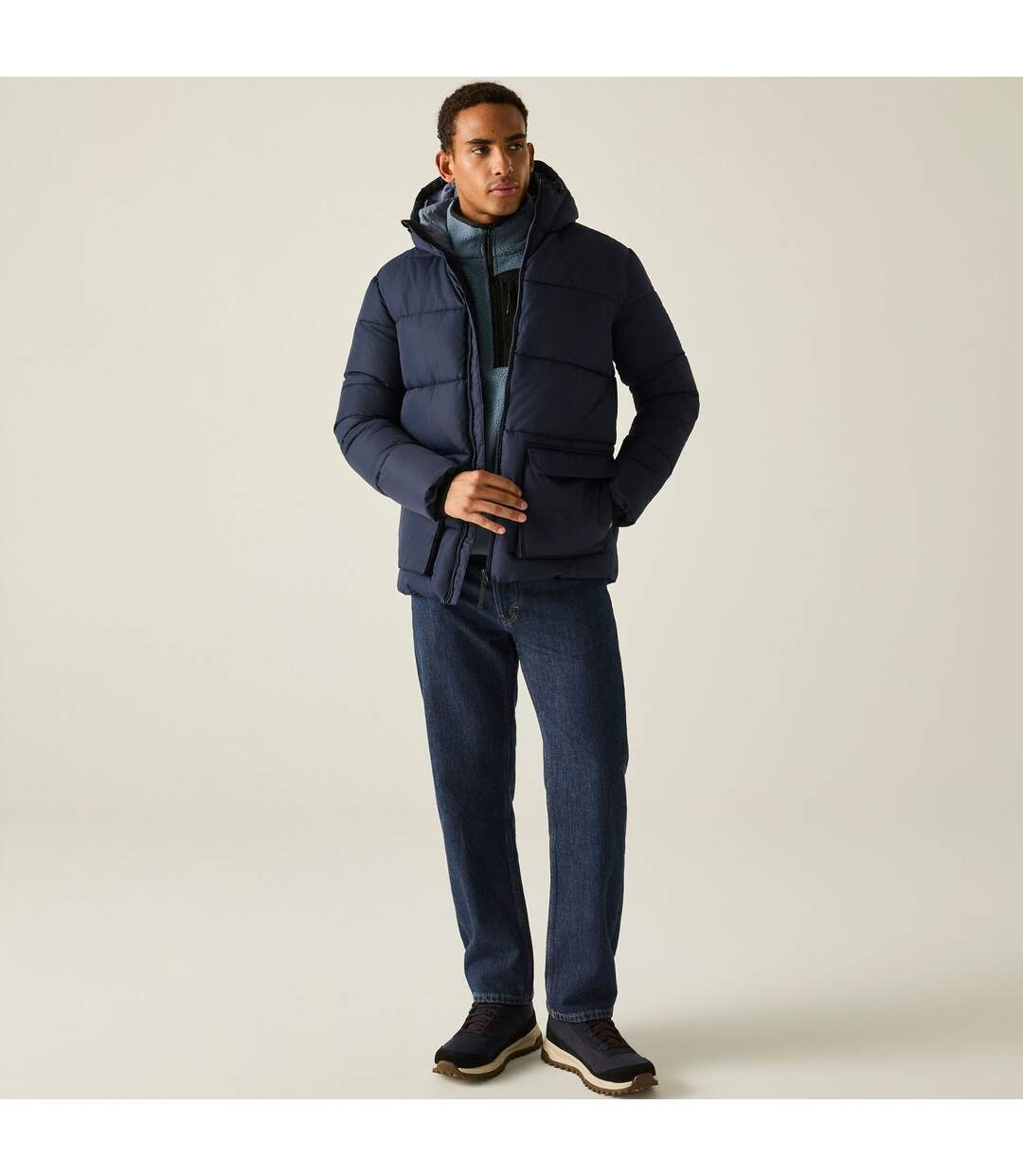 Doudoune Matelassée Marek Homme Bleu Marine Gris Pâle Regatta-1